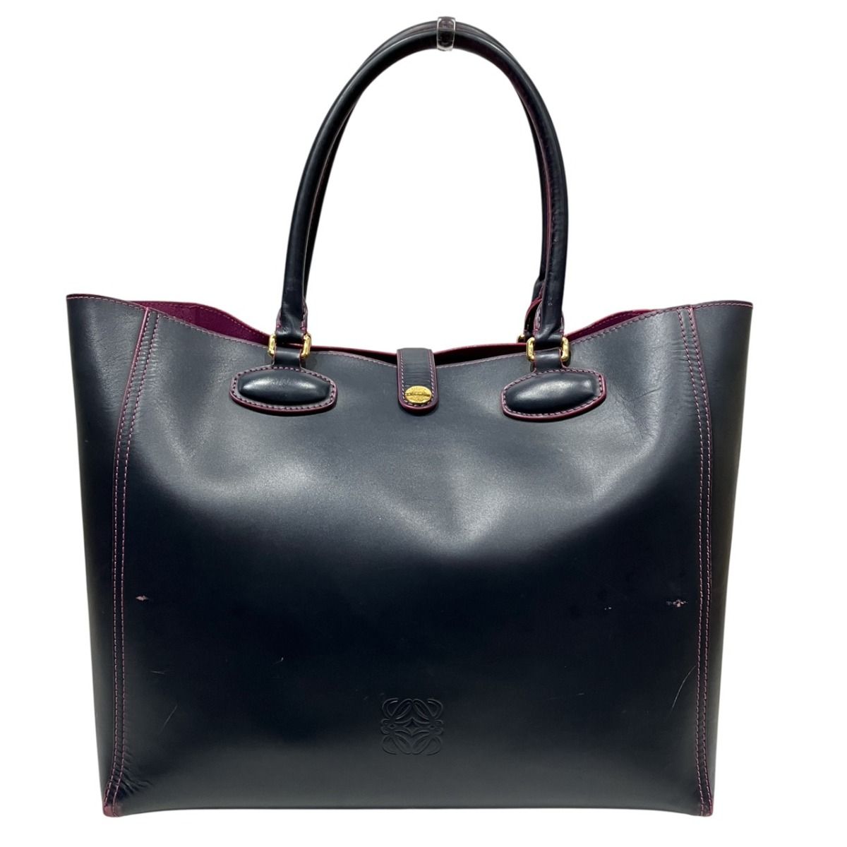 Loewe Leo Anagram Tote Bag Leather