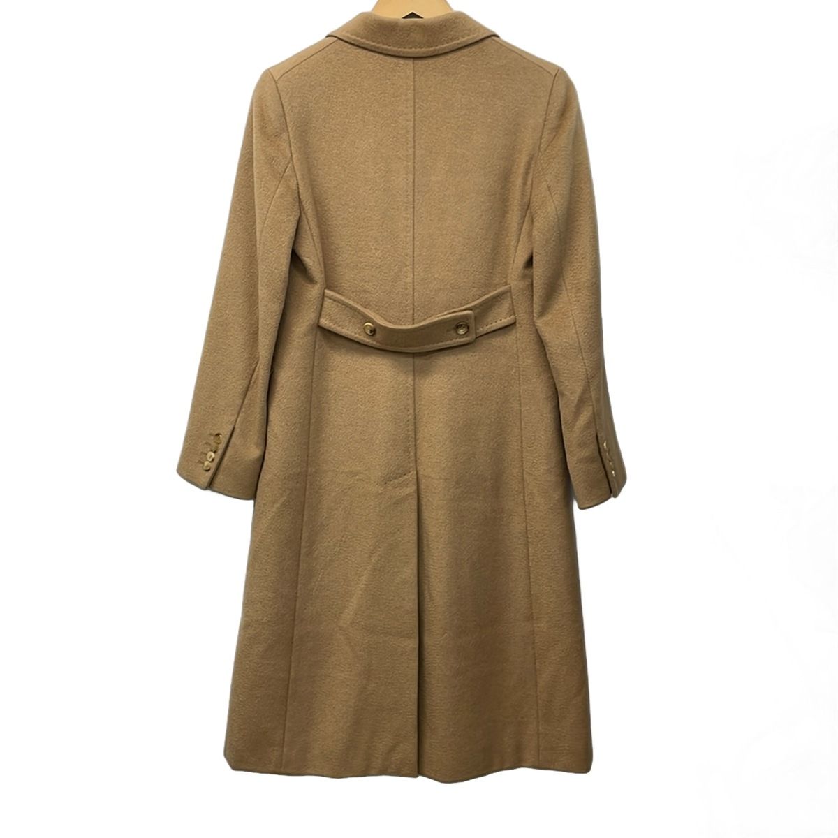 Max Mara Coat M Light Brown Long Sleeve Camel Autumn Winter 40 — view 2