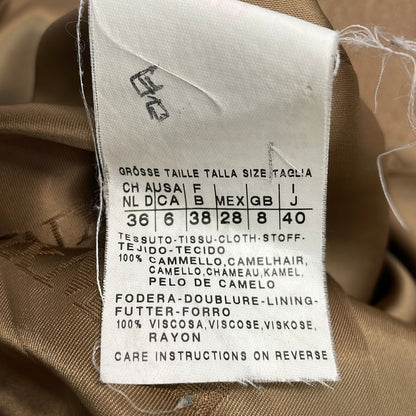 Max Mara Coat M Light Brown Long Sleeve Camel Autumn Winter 40 — view 4