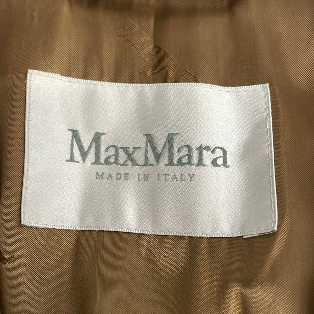 Max Mara Coat M Light Brown Long Sleeve Camel Autumn Winter 40 — view 3