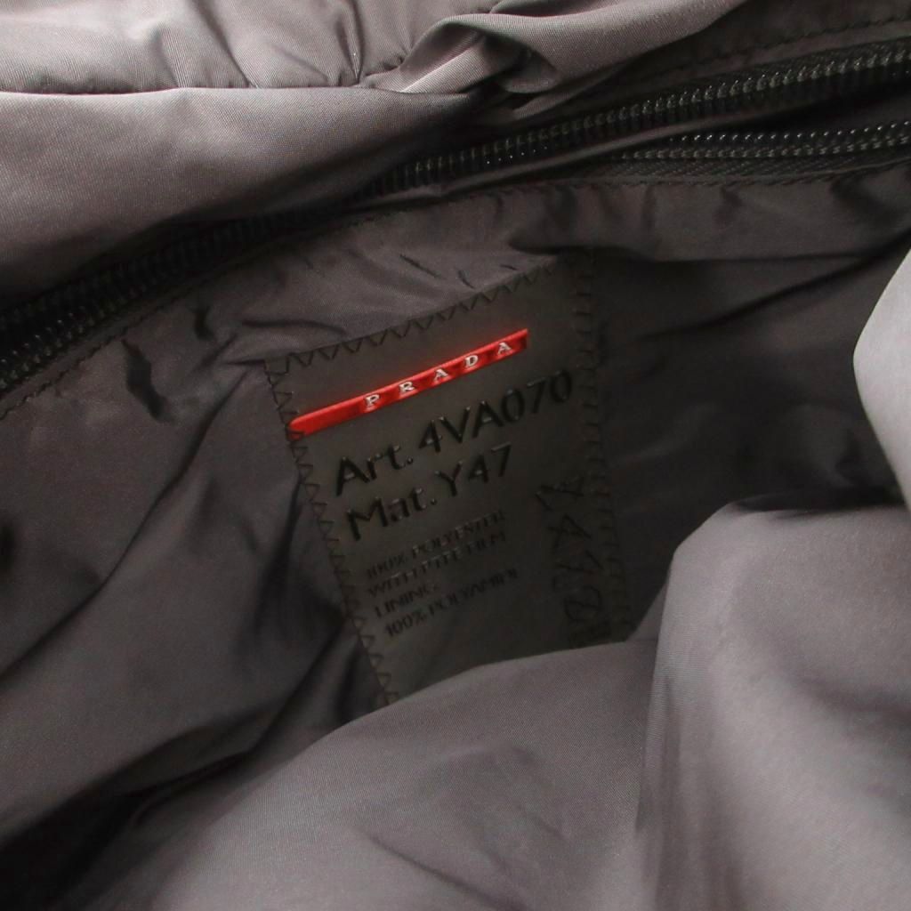Prada Sport Tote Bag Handle Logo Polyester Black — view 7