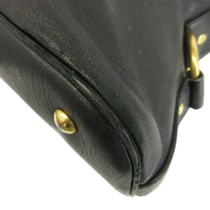 Saint Laurent Muse Handbag Shoulder Leather Dome Shape Gold Logo Black — view 8