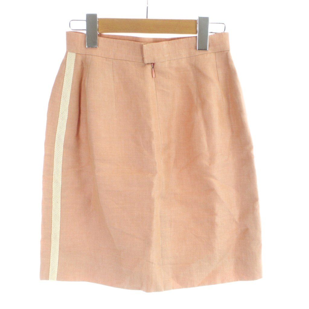 Chanel Vintage Set Blazer Tailored Jacket Trapezoid Skirt Knee-Length Linen CC — view 5