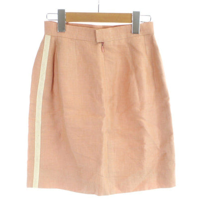 Chanel Vintage Set Blazer Tailored Jacket Trapezoid Skirt Knee-Length Linen CC — view 5