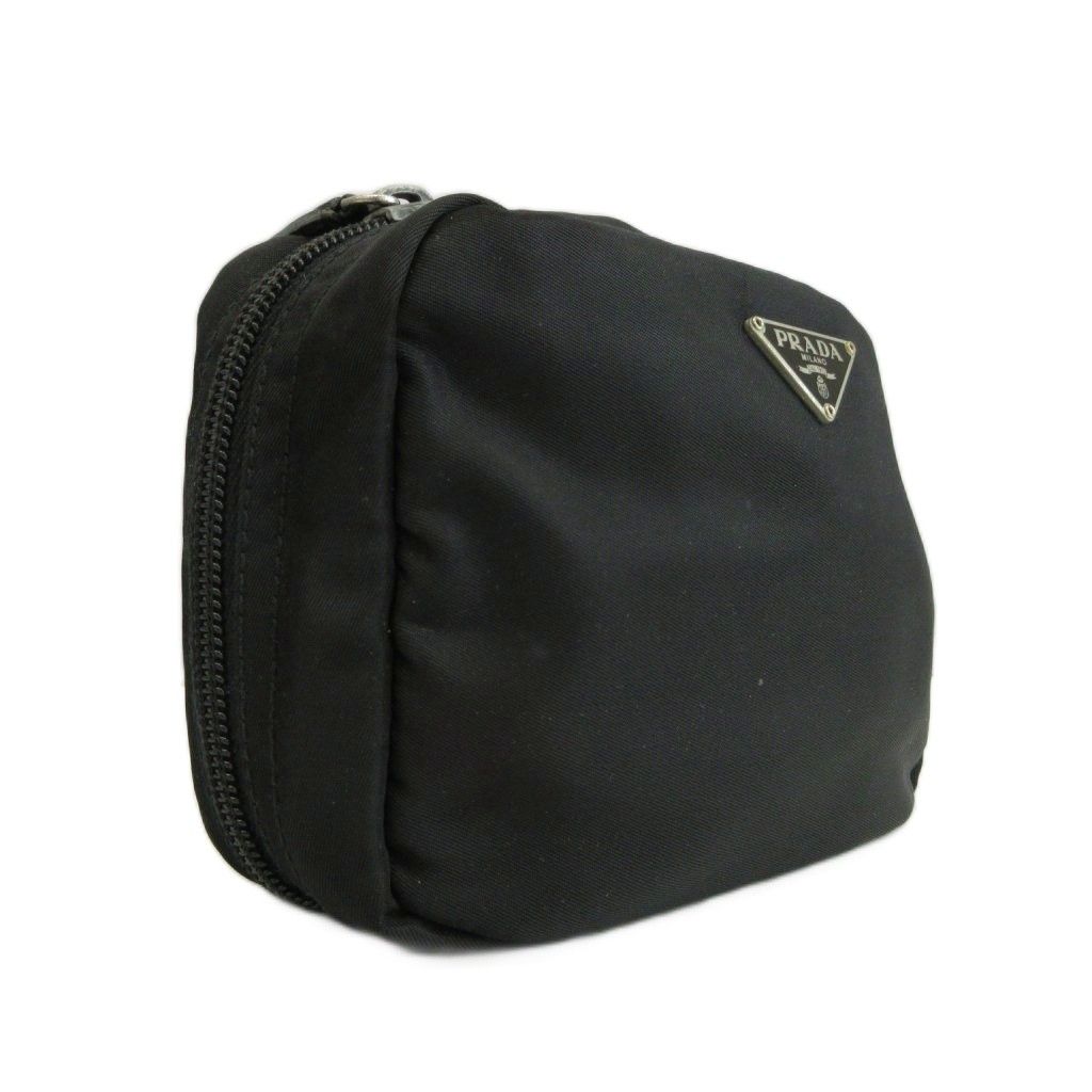 Prada Makeup Pouch Case Nylon Zip Around Black — view 5