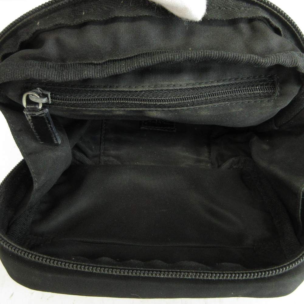 Prada Makeup Pouch Case Nylon Zip Around Black — view 3