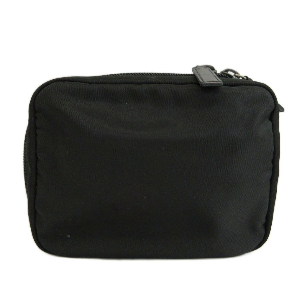 Prada Makeup Pouch Case Nylon Zip Around Black — view 2