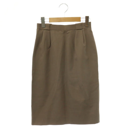 Dior Set Suit Collarless Jacket Pencil Skirt Wool 9 Mochabeige — view 5