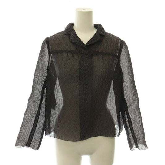 Prada Sier Jacket Organdy Silk Charcoal 38