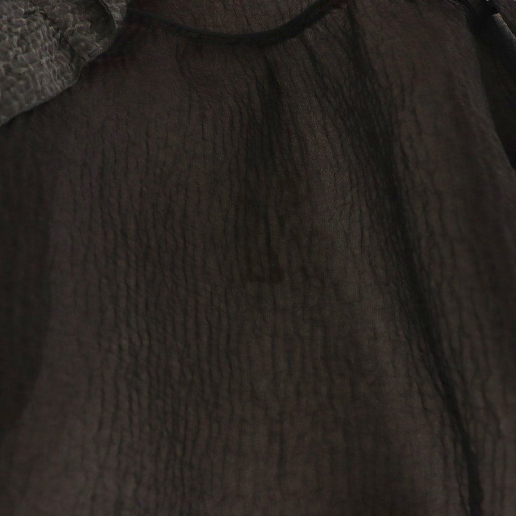 Prada Sier Jacket Organdy Silk Charcoal 38 — view 4
