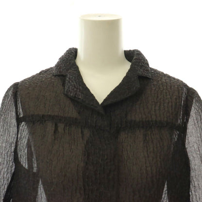Prada Sier Jacket Organdy Silk Charcoal 38 — view 5