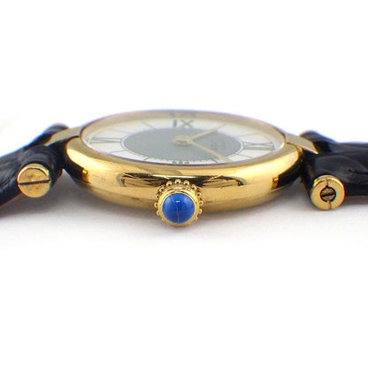 Cartier Watch Must Vendome SM Gray White Dial Roman Index Calfskin Strap 925 — view 2