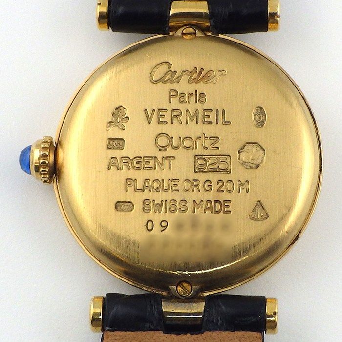 Cartier Watch Must Vendome SM Gray White Dial Roman Index Calfskin Strap 925 — view 4