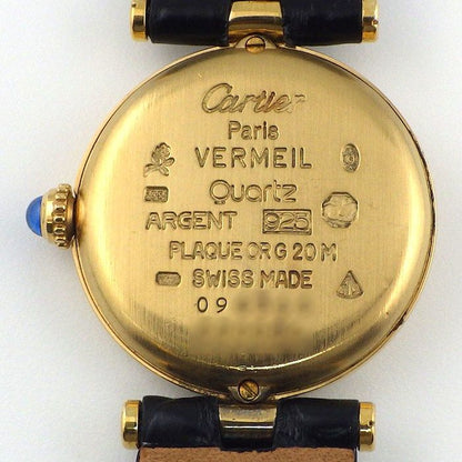 Cartier Watch Must Vendome SM Gray White Dial Roman Index Calfskin Strap 925 — view 4