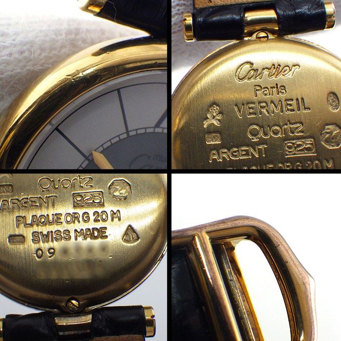 Cartier Watch Must Vendome SM Gray White Dial Roman Index Calfskin Strap 925 — view 7