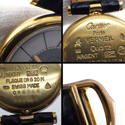 Cartier Watch Must Vendome SM Gray White Dial Roman Index Calfskin Strap 925 — view 7