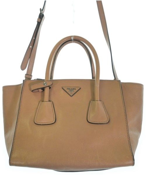 Prada Leather 2-Way Handbag Beige