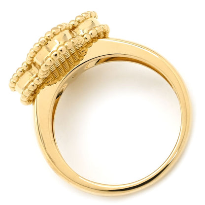 Van Cleef & Arpels Ring Vintage Alhambra Black Yellow Gold 51 Diamond Onyx — view 2