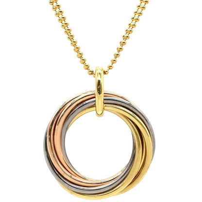 Cartier Necklace Trinity Diamond Yellow Gold Pink White 18k — view 2