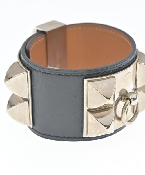 Hermes Collier de Chien Bracelet Bangle Silver — view 3