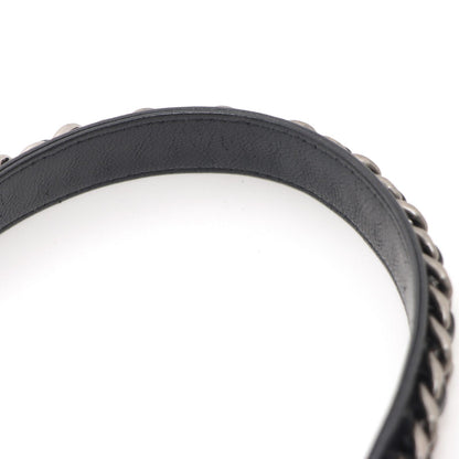 Chanel 19 Round Chain Shoulder Bag Leather Black Silver Ruthenium — view 5