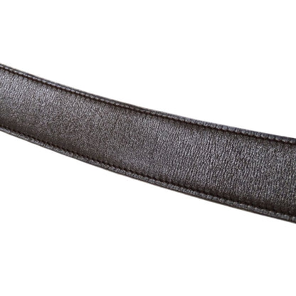 Hermes Belt H Leather Dark Brown Black Gold Reversible — view 6
