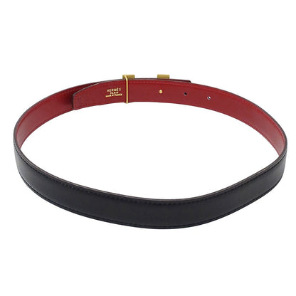 Hermes Belt Mini Constance Leather Black Red Gold 65 Reversible — view 3