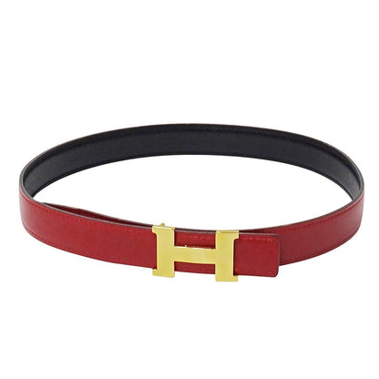 Hermes Belt Mini Constance Leather Black Red Gold 65 Reversible — view 7