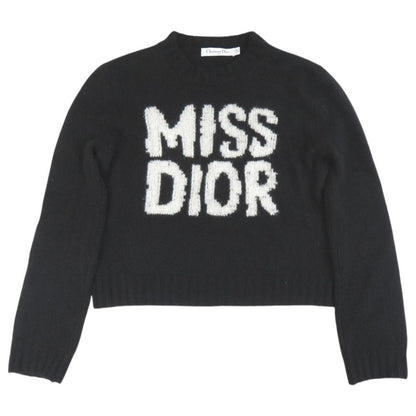 Dior Miss Graffiti Cashmere Silk Black Sweater Knit 34