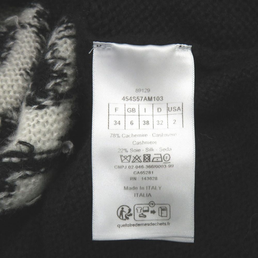 Dior Miss Graffiti Cashmere Silk Black Sweater Knit 34 — view 6