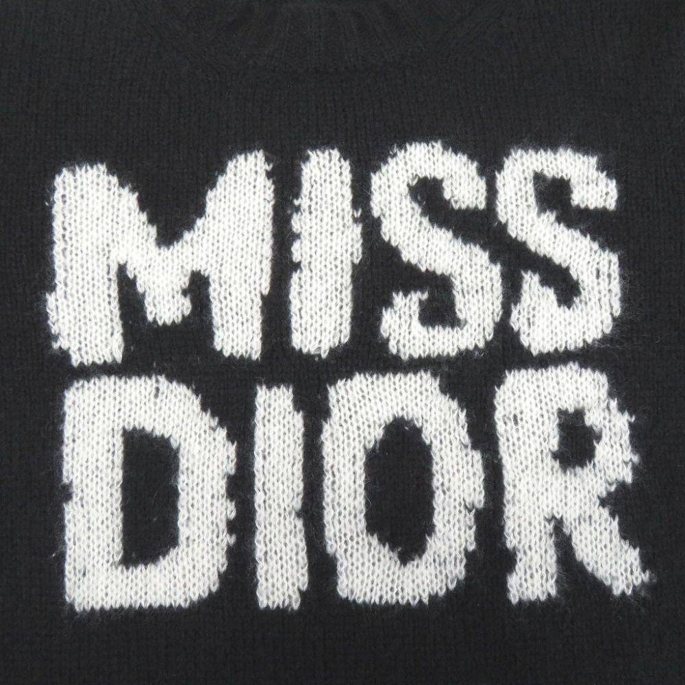 Dior Miss Graffiti Cashmere Silk Black Sweater Knit 34 — view 4