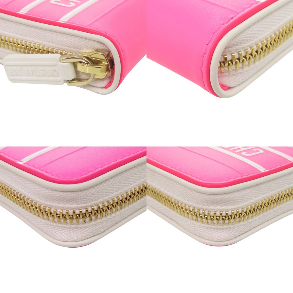 Dior Leather Pink Coin Purse Card Case — view 4