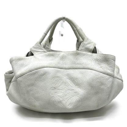 Loewe Handbag Nappa Aire Anagram Leather White