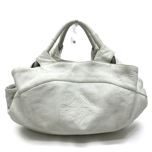 Loewe Handbag Nappa Aire Anagram Leather White