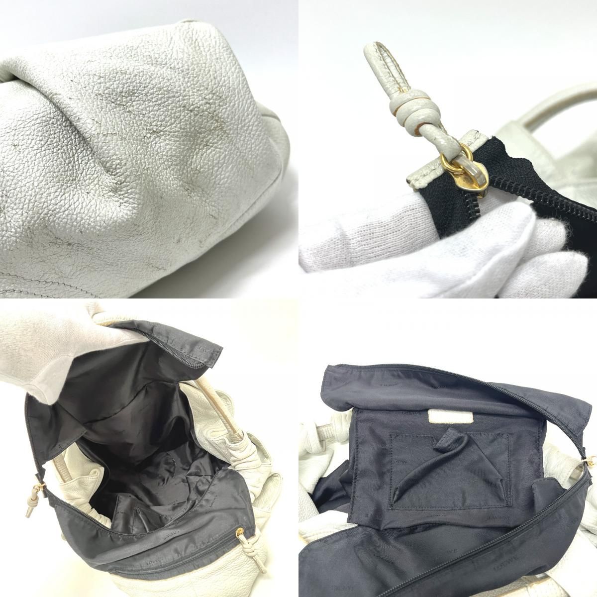 Loewe Handbag Nappa Aire Anagram Leather White — view 8