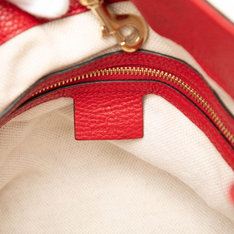 Gucci Soho Chain Shoulder Bag Tassel Red Leather — view 5