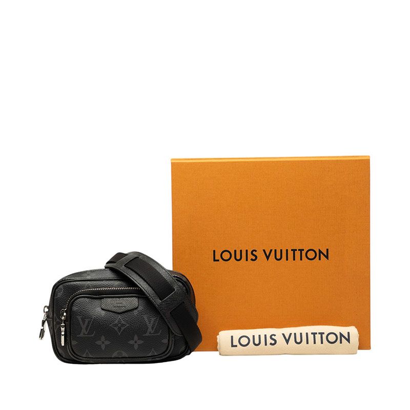 Louis Vuitton Monogram Eclipse Outdoor Pochette Crossbody Shoulder Bag Noir — view 6