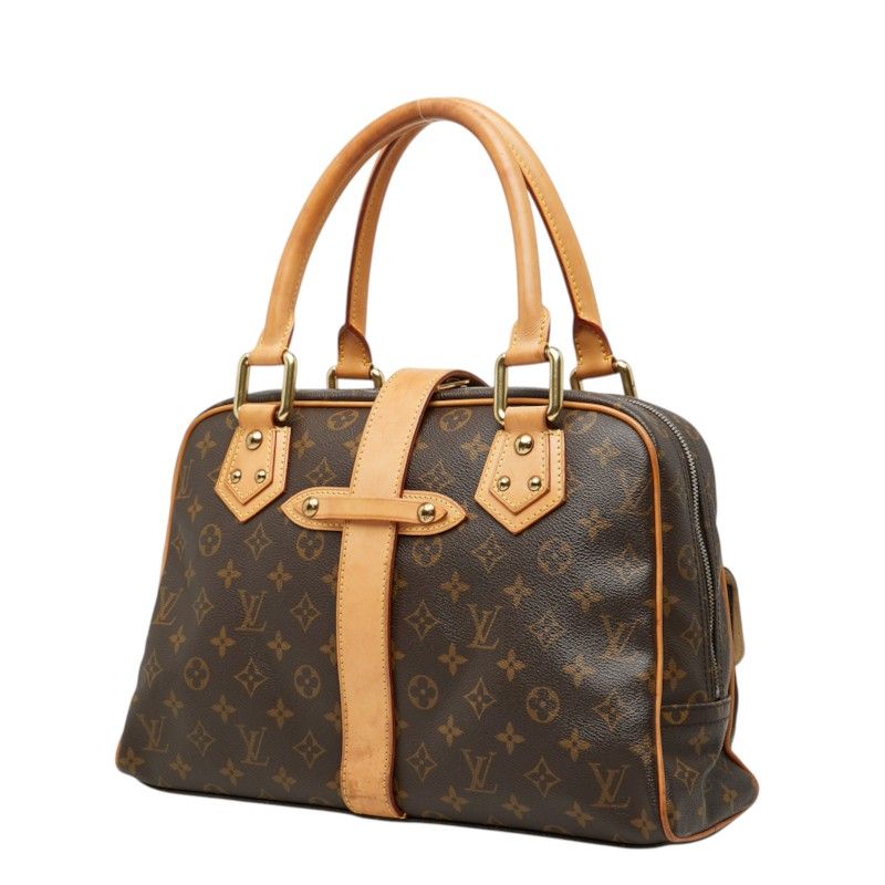 Louis Vuitton Monogram Manhattan GM Handbag Brown Leather — view 2