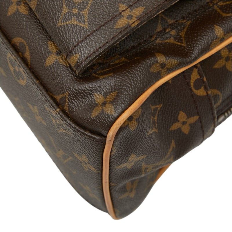 Louis Vuitton Monogram Manhattan GM Handbag Brown Leather — view 4