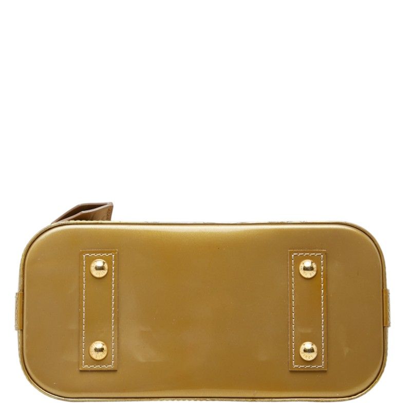 Louis Vuitton Monogram Vernis Alma BB 2-Way Shoulder Bag Beige Poodle Gold — view 3