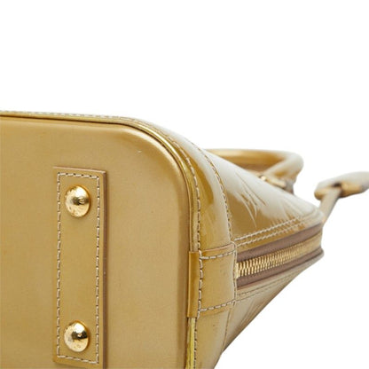 Louis Vuitton Monogram Vernis Alma BB 2-Way Shoulder Bag Beige Poodle Gold — view 6