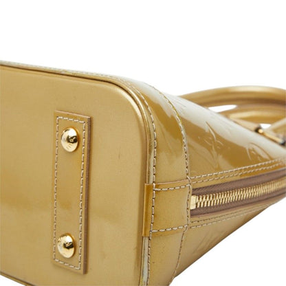 Louis Vuitton Monogram Vernis Alma BB 2-Way Shoulder Bag Beige Poodle Gold — view 4