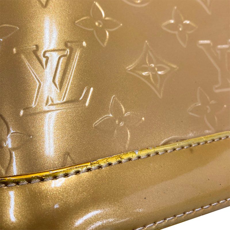 Louis Vuitton Monogram Vernis Alma BB 2-Way Shoulder Bag Beige Poodle Gold — view 8
