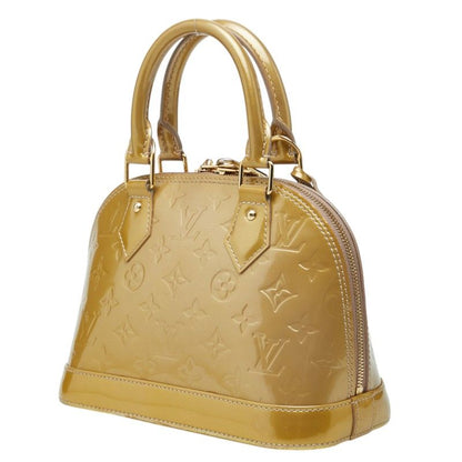 Louis Vuitton Monogram Vernis Alma BB 2-Way Shoulder Bag Beige Poodle Gold — view 2