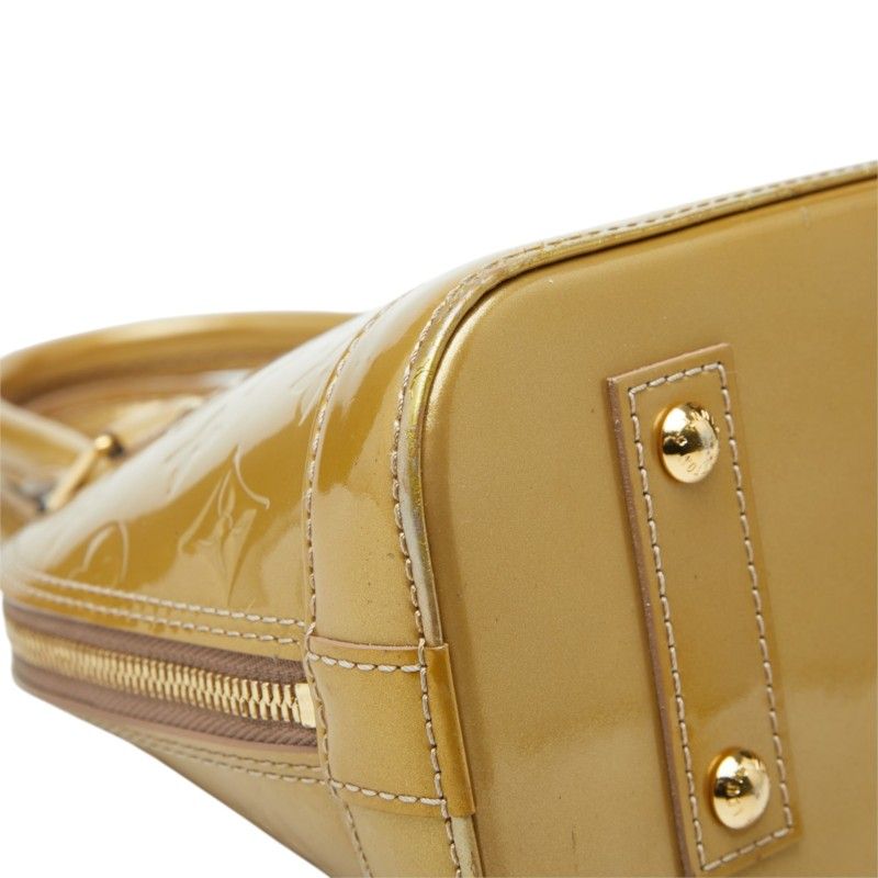 Louis Vuitton Monogram Vernis Alma BB 2-Way Shoulder Bag Beige Poodle Gold — view 7