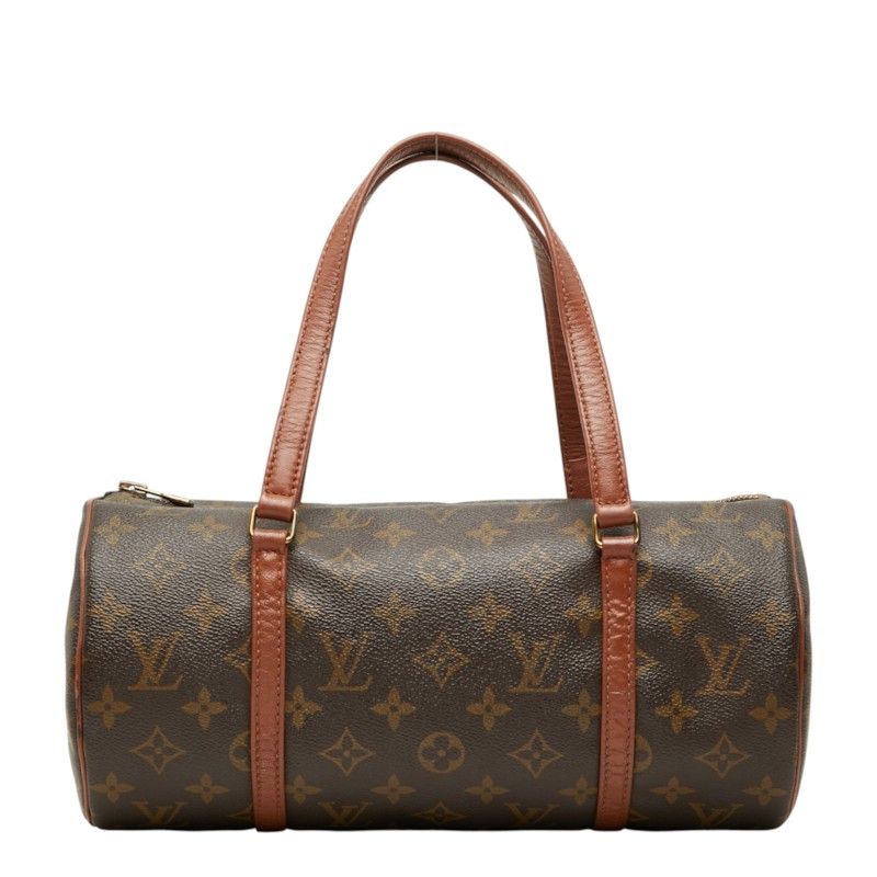Louis Vuitton Monogram Shoulder Bag Brown Leather