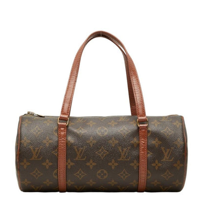 Louis Vuitton Monogram Shoulder Bag Brown Leather