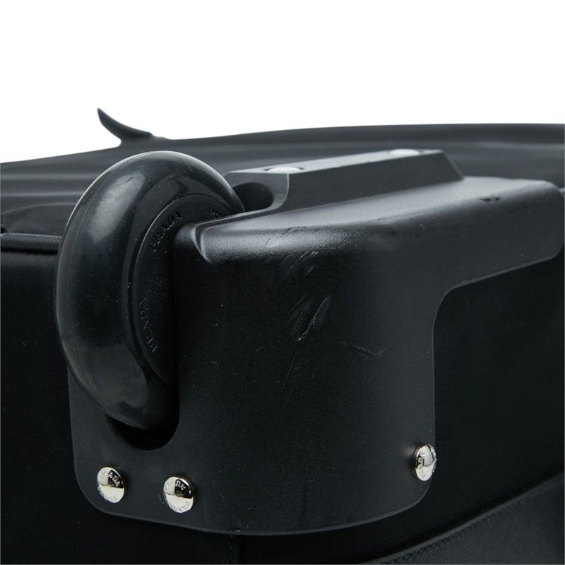 Prada Suitcase Travel Bag Black Nylon Leather — view 7