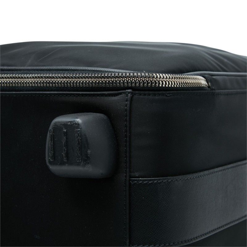 Prada Suitcase Travel Bag Black Nylon Leather — view 4