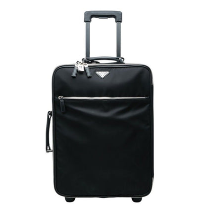Prada Suitcase Travel Bag Black Nylon Leather